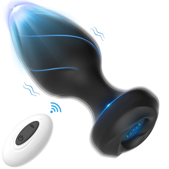 Anal Plug Sex Toys for Men Women Anal Toys Silicone Vibrating Butt Plug Vibrator with Remote Control 10 Modes, Prostate Massager Anal Adult Sensory Toys Male Anal Vibrator