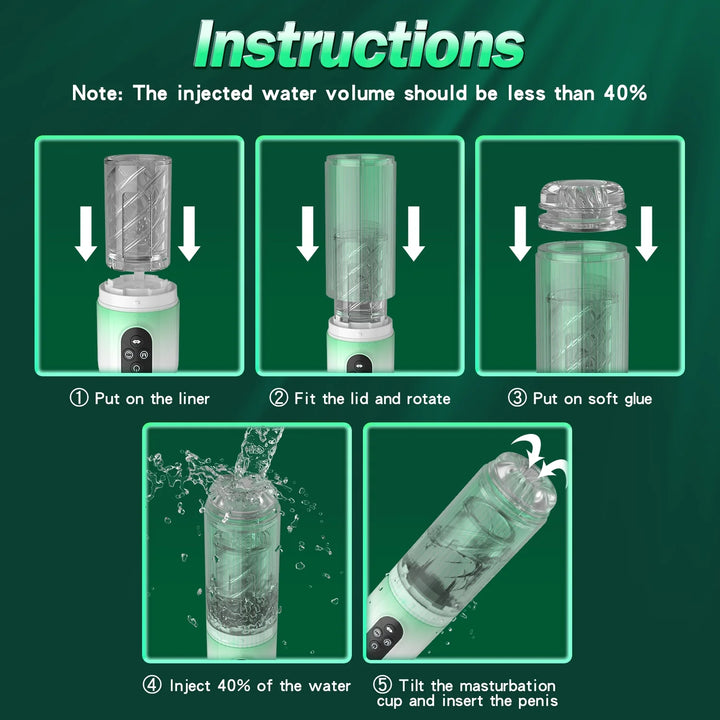 2 in 1 Automatic Male Masturbator, Fully Waterproof Male Masturbators Sex Toy with Tongue Lick Rotation & Suction Modes, Stroker Adult Male Sex Toys for Men