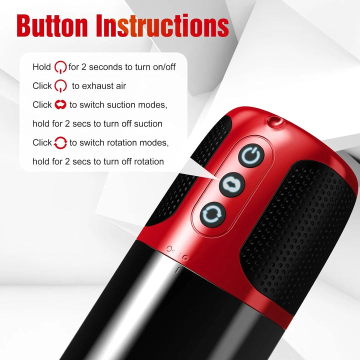 Automatic Sucking Rotating Male Masturbator Cup with 7 Rotating & Vacuum Suction Modes, Full Waterproof ,Adult Sex Toys for Men