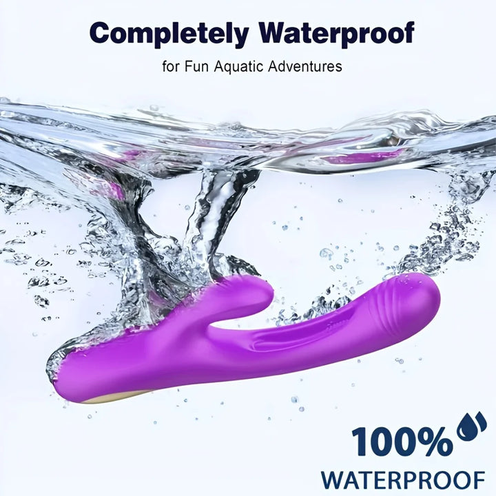 Rabbit Vibrator Dildo for Women: G Spot Vibrator Sex Toys with 7 Vibration 7 Licking Flapping, Silicone Personal Vibe Massager, Rechargeable Powerful Adult Sex Toy for Female Couples