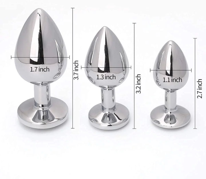 Butt Plugs 3PCS Anal Toys, Expanding Plug Toys Stainless Steel Anales Trainer Sets Butt Adult Toy Plug Tool Anal Plugs Toy - Pink