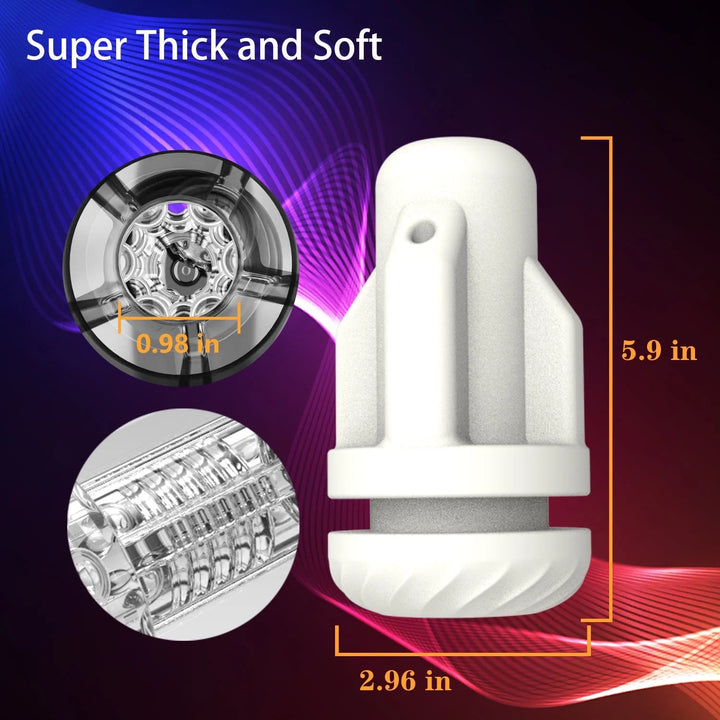 AJDOLL Male Masturbator Cup Sex Toys with 10 Vibrating & 4 Sucking & Voice Function & Heating Modes LED Stroker Adult Toy for Men Self-Pleasure Masturbation