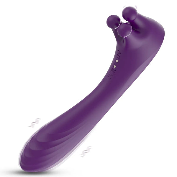 Clitoral Vibrator with Trio of Fondling Nubs, G Spot Vibrator Clitoris Stimulator, Sex Toys for Women