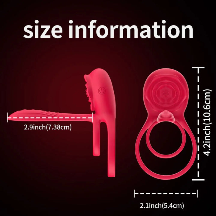 Penis Sleeve with with Rose Vibrator,10 Vibrations Mode APP Remote Control Penis Ring Clitoris Vibrator,Couples Adult Sex Toys for Men Women