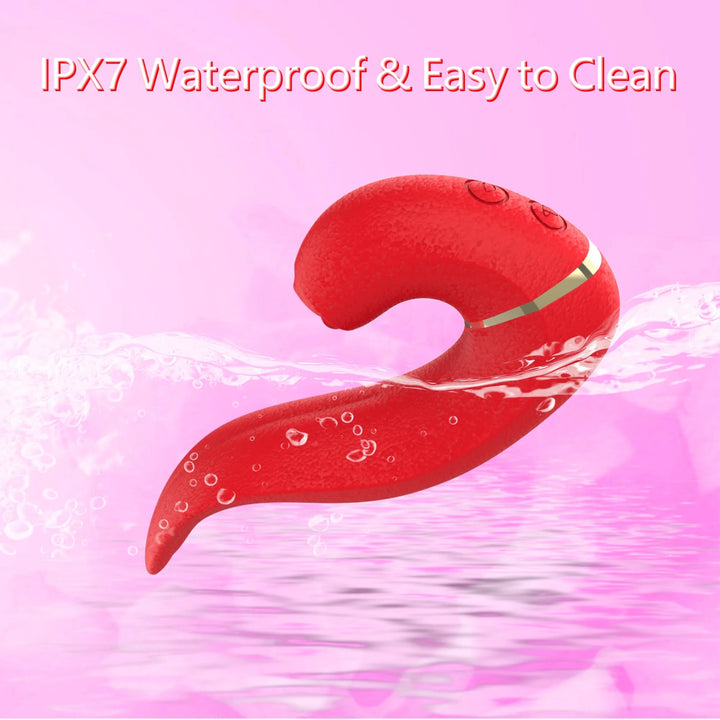 G Spot Vibrator Female Sex Toys for Women, Stimulator with 10 Tongue Licking Vibration & 5 Sucking Modes, Silicone Adult Toy, 2 in 1 Personal Massager for Couple Pleasure