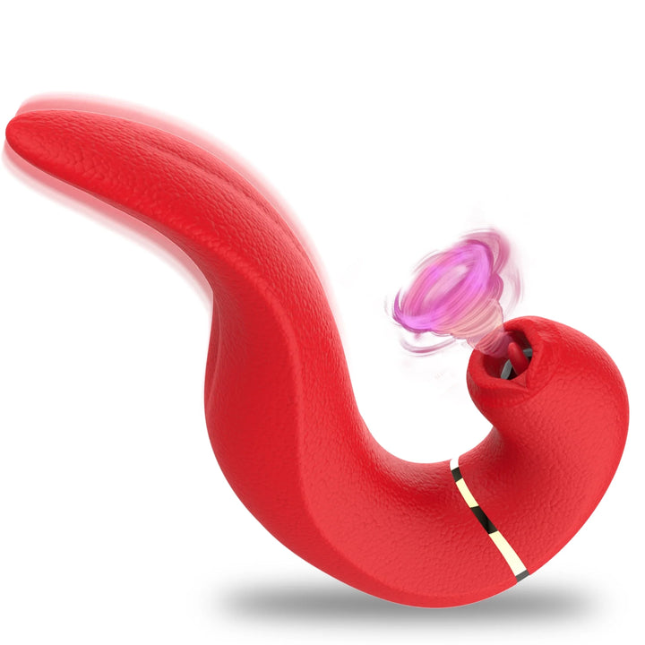G Spot Vibrator Female Sex Toys for Women, Stimulator with 10 Tongue Licking Vibration & 5 Sucking Modes, Silicone Adult Toy, 2 in 1 Personal Massager for Couple Pleasure