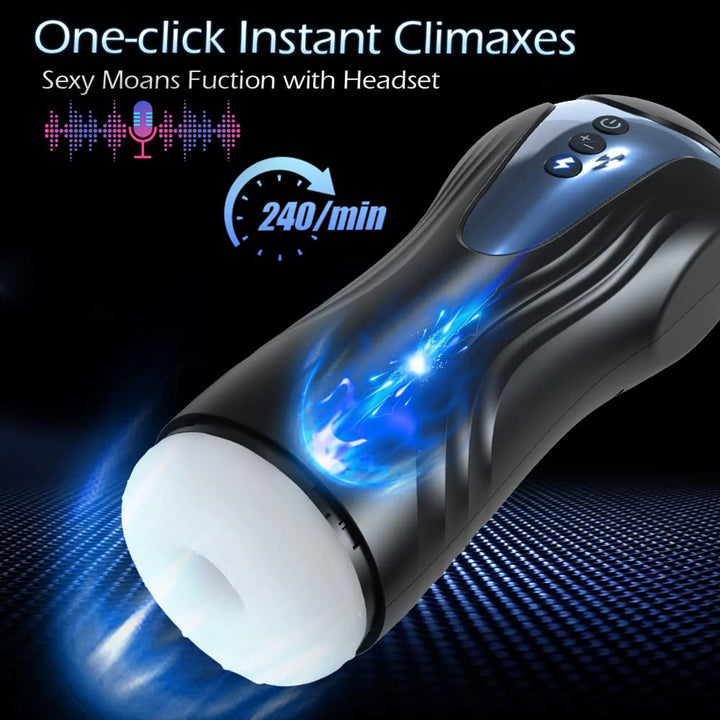 Male Masturbator, Automatic Male Stroker with 7 Thrusting Vibrating, Hands Free Electric Sex Toys for Men with Textured Sleeve, Male Sex Toys for Pleasure