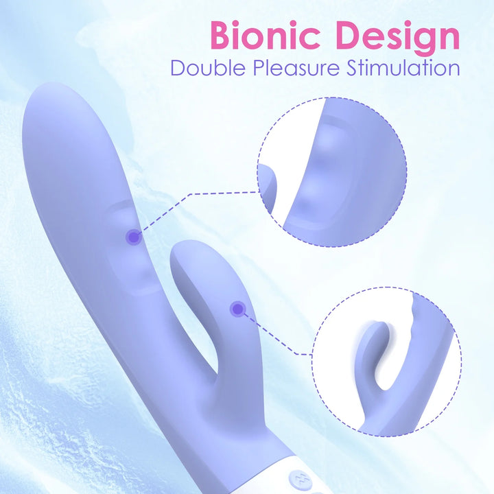 G-Spot Rabbit Vibrator with Heating, 12 Speed Vibrating Stimulator G Spot Sex Toys for Women Adult Toys (Purple)