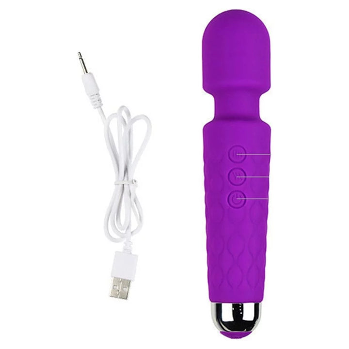 Personal Massager Wand Massager Powerful with 20 Vibrating Patterns 8 Speeds Body Massager Cordless Rechargeable for Back Neck Shoulder Sports Recovery