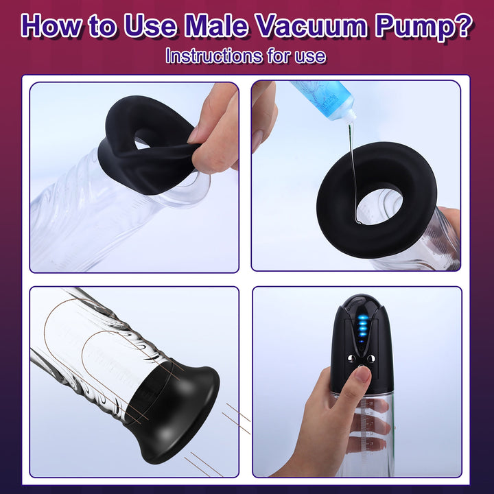 Penis Pump Maturbator, Male Mastuabors Toys with Strong Suction Vacuum Pump Male Sex Toy with Pocket Pussy for Men Penis Enlargement Adult Sex Toys