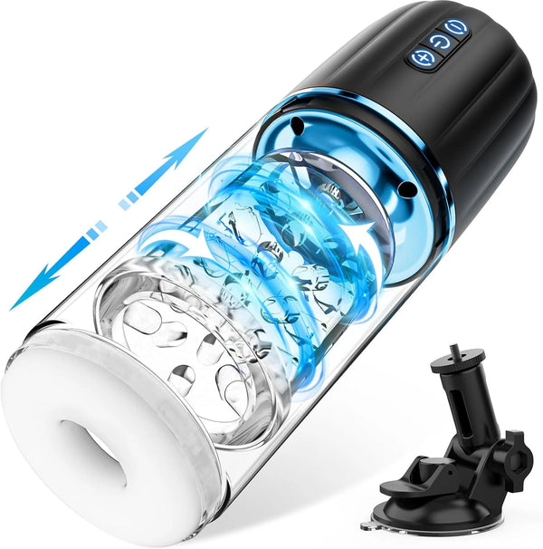 Male Masturbator Sex Toys for Men, Automatic Pocket Stroker with 7 Thrusting & Rotating