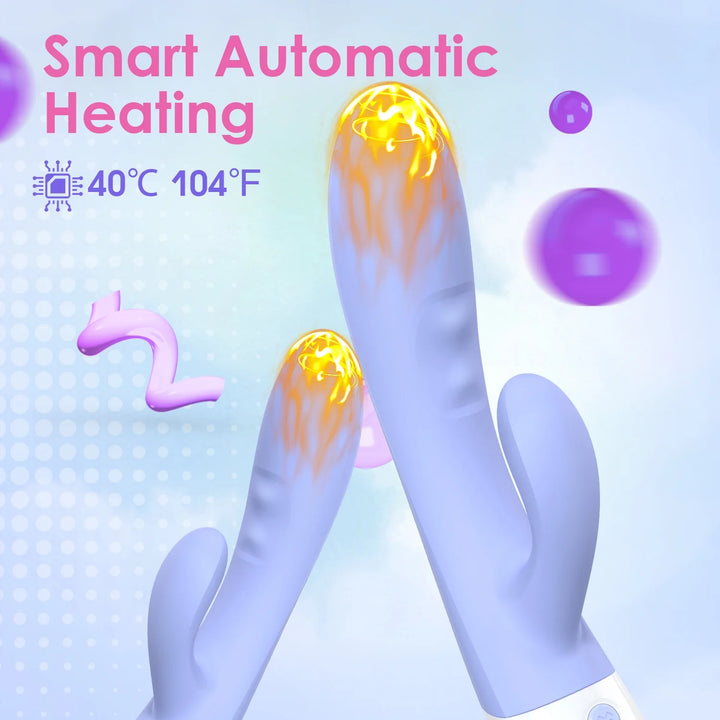 G-Spot Rabbit Vibrator with Heating, 12 Speed Vibrating Stimulator G Spot Sex Toys for Women Adult Toys (Purple)