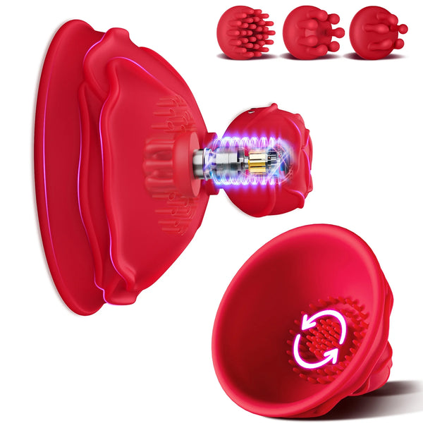 Sex Toys Nipple Toys Rotation,Sex Toy Sucking Stimulator Rose Sex Toy with 10 Rotation Modes