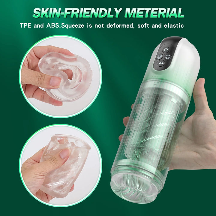2 in 1 Automatic Male Masturbator, Fully Waterproof Male Masturbators Sex Toy with Tongue Lick Rotation & Suction Modes, Stroker Adult Male Sex Toys for Men
