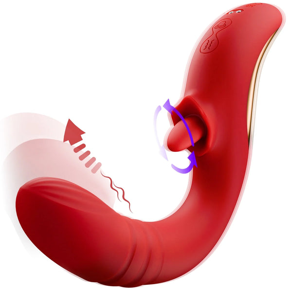Thrusting  Sex Toys, Dildo s Female Sex Toy with 9 Thrusting & 10 Licking Patterns,G Spot  Women Adult Toys for Women,Couples Toys