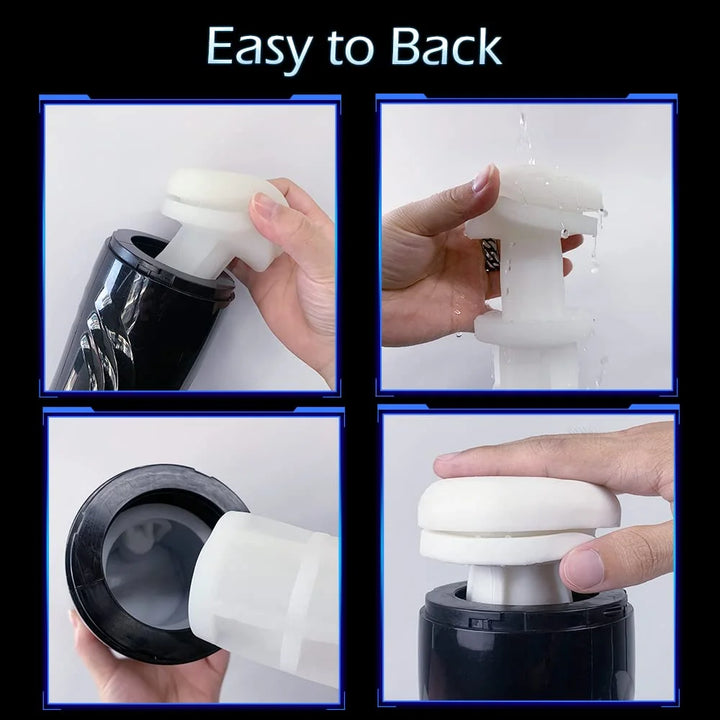 Male Masturbator, Automatic Male Stroker with 7 Thrusting Vibrating, Hands Free Electric Sex Toys for Men with Textured Sleeve, Male Sex Toys for Pleasure