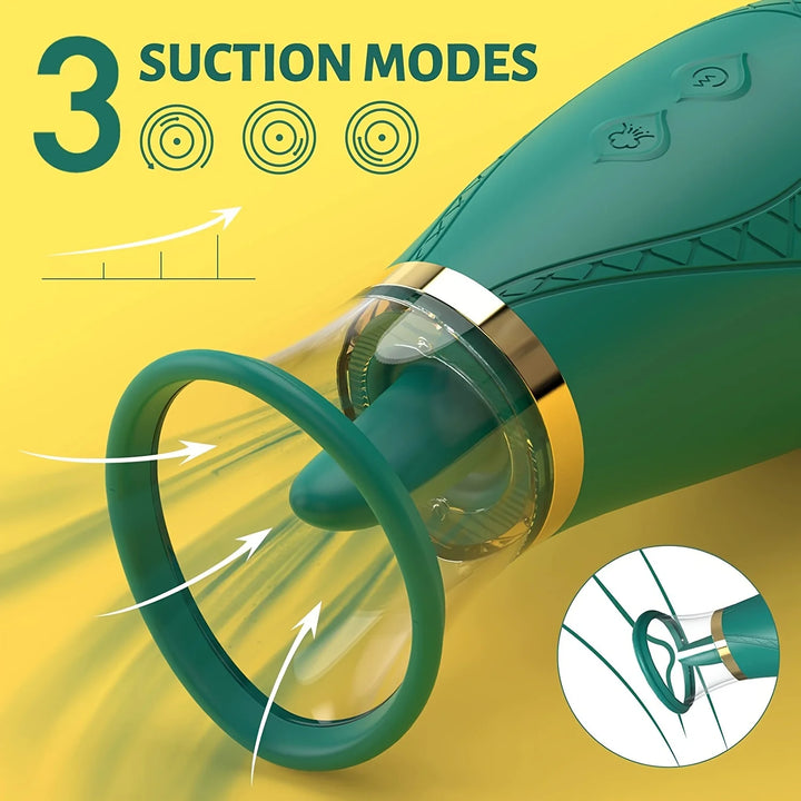 Clitoral Sucking Vibrator Sex Toys, 3 Sucking 9 Licking Modes Nipples Clit Sucker for Sex Pleasure, Tongue Vibrators Adult Toys for Women Couples