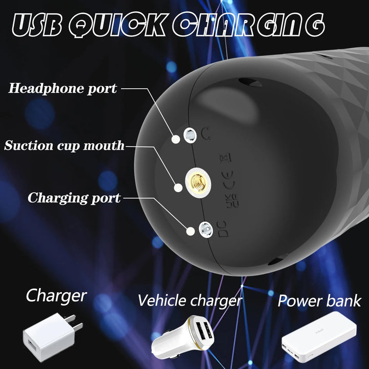 Male Masturbators Cup Sex Toys with Thrusting & Rotating Modes and Suction Cup, Automatic Stroker Adult Toy for Men Self Pleasure Masturbation