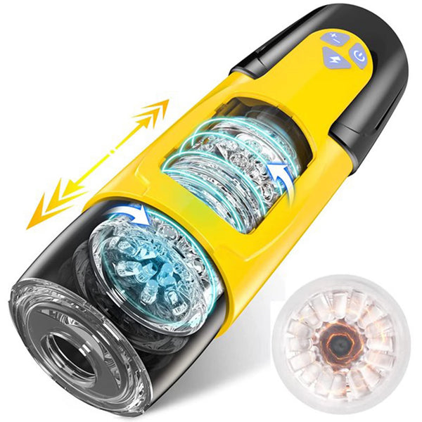 Automatic Masturbator Cup with 3 Thrust Modes & 7 Rotation Modes & One-Click Orgasm Mode Adult Sex Toys for Men Hand-Free Electric Sex Stroking Toy for Penis Stimulation
