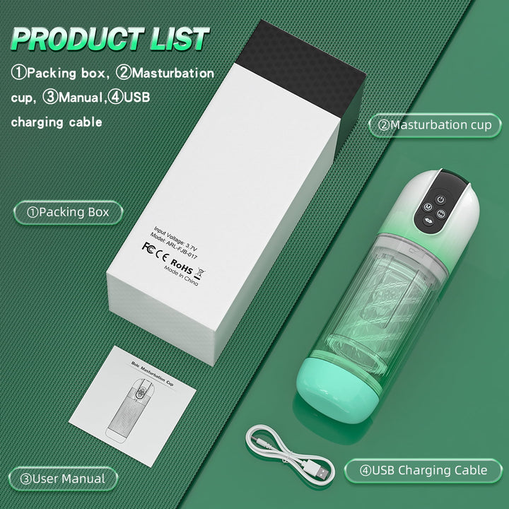 2 in 1 Automatic Male Masturbator, Fully Waterproof Male Masturbators Sex Toy with Tongue Lick Rotation & Suction Modes, Stroker Adult Male Sex Toys for Men