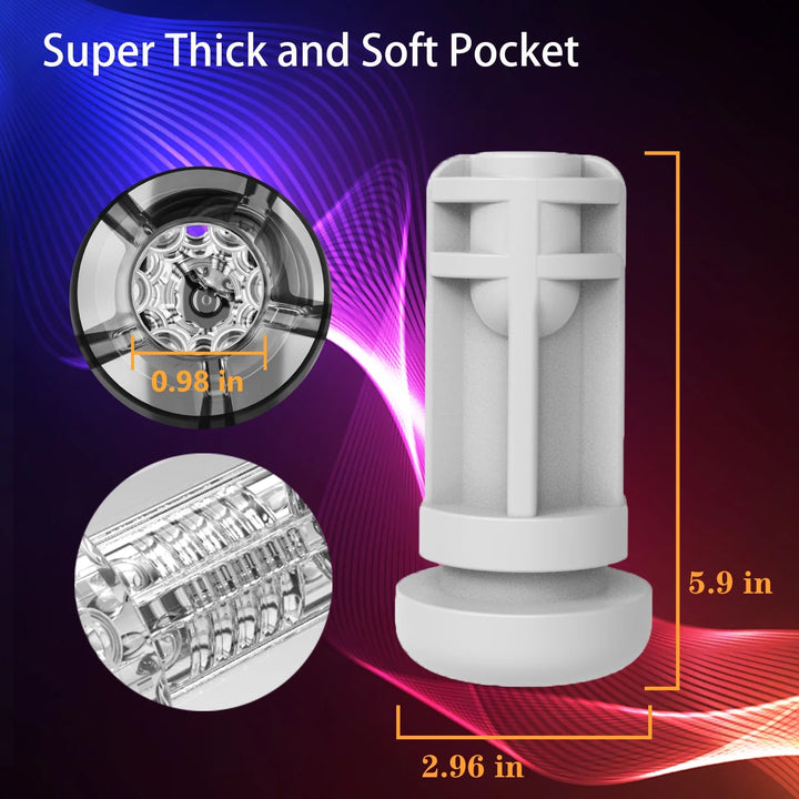 4 in 1 Automatic Male Masturbators Sex Toys for Men, with 10 Thrusting & 10 Vibrating & 4 Sucking Modes, 40 ℃ Heating Stroker Self-Pleasure Masturbation Adult Toy