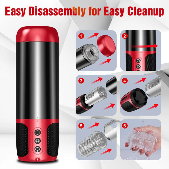 Automatic Sucking Rotating Male Masturbator Cup with 7 Rotating & Vacuum Suction Modes, Full Waterproof ,Adult Sex Toys for Men