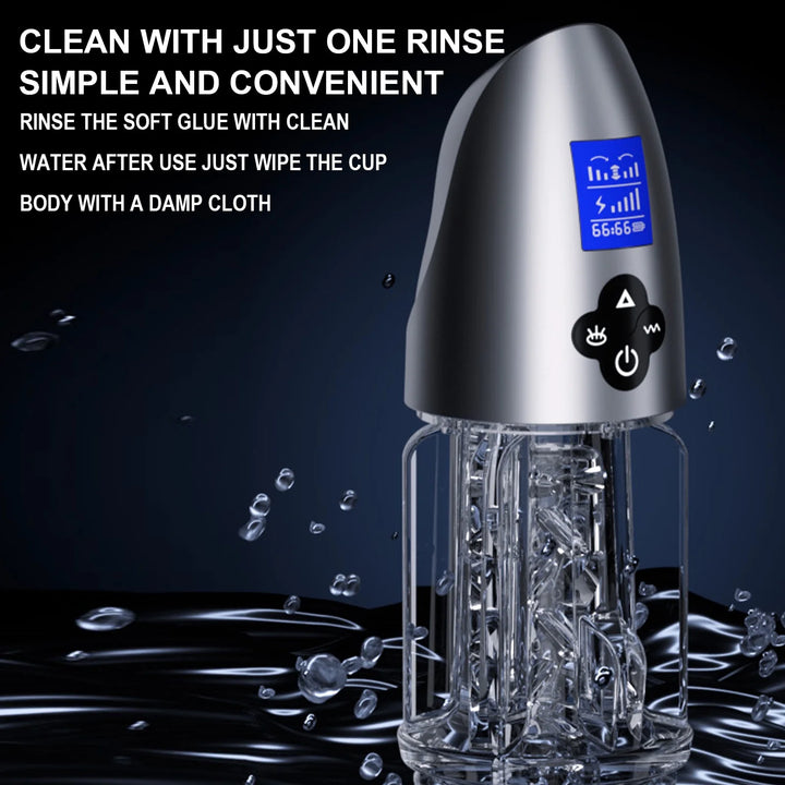 Automatic Male Masturbator, Masturbators Cup with 10 Vibrations & 7 Thrusting Modes Adult Sex Toys for Men