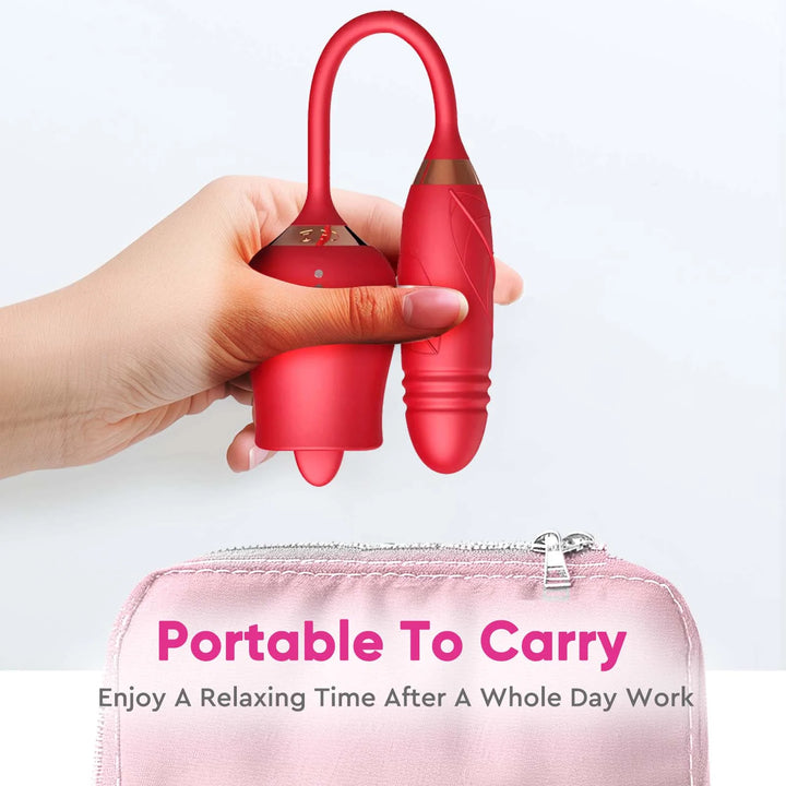Rose Toys, 2 in 1 Rose Sex Toys Vibrators for Women G Spot Vibrator Partner Toys for Adult Pleasure Stimulator