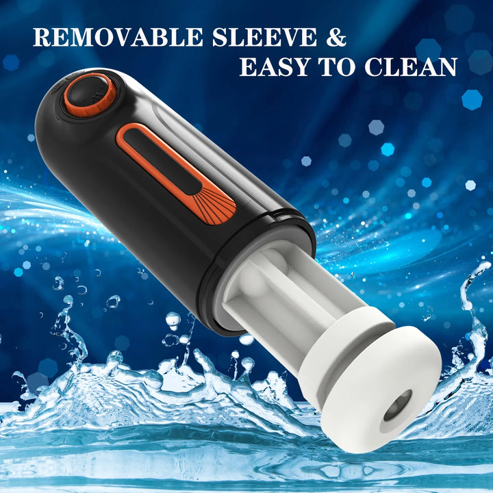 4 in 1 Automatic Male Masturbators Sex Toys for Men, with 10 Thrusting & 10 Vibrating & 4 Sucking Modes, 40 ℃ Heating Stroker Self-Pleasure Masturbation Adult Toy