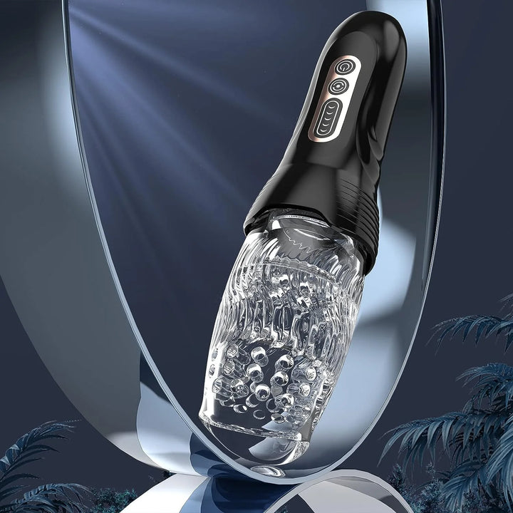 Automatic Sucking Male Masturbator Sex Toys, Male Sex Toy with 5 Thrusting & Rotating & 10 Vibrating Modes, Adult Toys Men Masturbation Machine Electric Pocket Male Stroker Sex Toys for Men