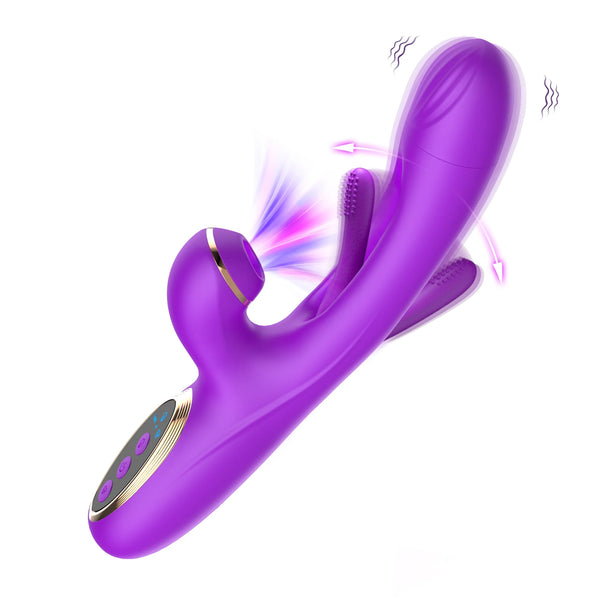 Thrusting Dildo  for Women, G Spot  with 10 Vibrating,10 Impactting& 10 Licking Modes,Waterproof Female Sex Toys for Womens Pleaseure,Rabbit  Women Sex Toys