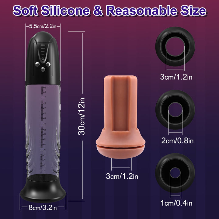 Penis Pump Maturbator, Male Mastuabors Toys with Strong Suction Vacuum Pump Male Sex Toy with Pocket Pussy for Men Penis Enlargement Adult Sex Toys