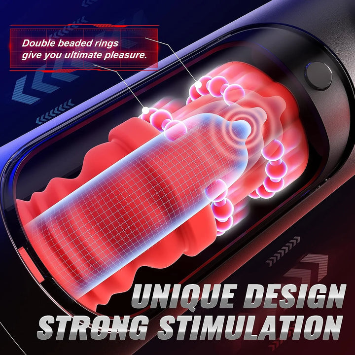 Sex Toys for Men Automatic Male Masturbator Cup with 8 Thrusting & Vibrating Modes, 3D Sleeve Stroker LCD Display Adult Toy for Self-Pleasure Masturbation