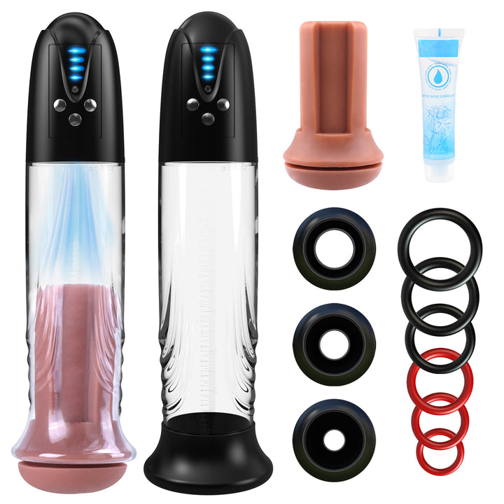 Penis Pump Maturbator, Male Mastuabors Toys with Strong Suction Vacuum Pump Male Sex Toy with Pocket Pussy for Men Penis Enlargement Adult Sex Toys