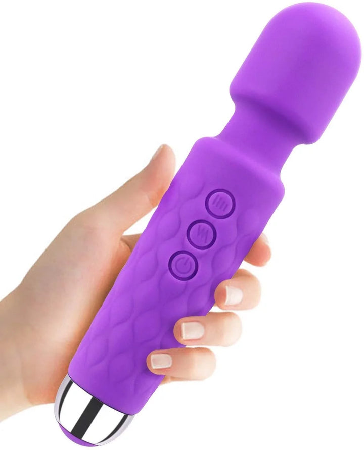 Personal Massager Wand Massager Powerful with 20 Vibrating Patterns 8 Speeds Body Massager Cordless Rechargeable for Back Neck Shoulder Sports Recovery
