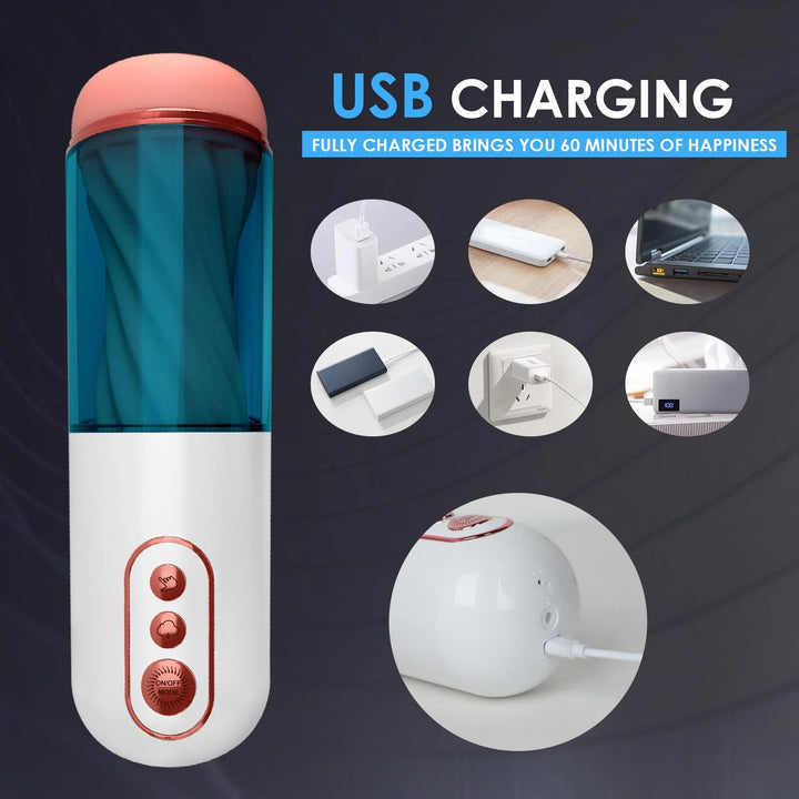 Automatic Sucking Male Masturbator Sex Toys for Men, Adult Electric Male Stroker with 7 Suction & Vibrating Modes