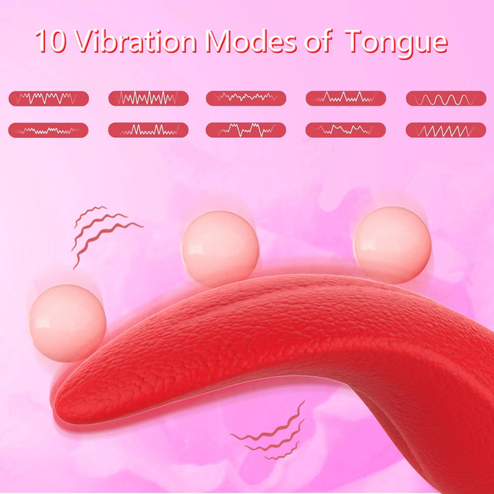 G Spot Vibrator Female Sex Toys for Women, Stimulator with 10 Tongue Licking Vibration & 5 Sucking Modes, Silicone Adult Toy, 2 in 1 Personal Massager for Couple Pleasure