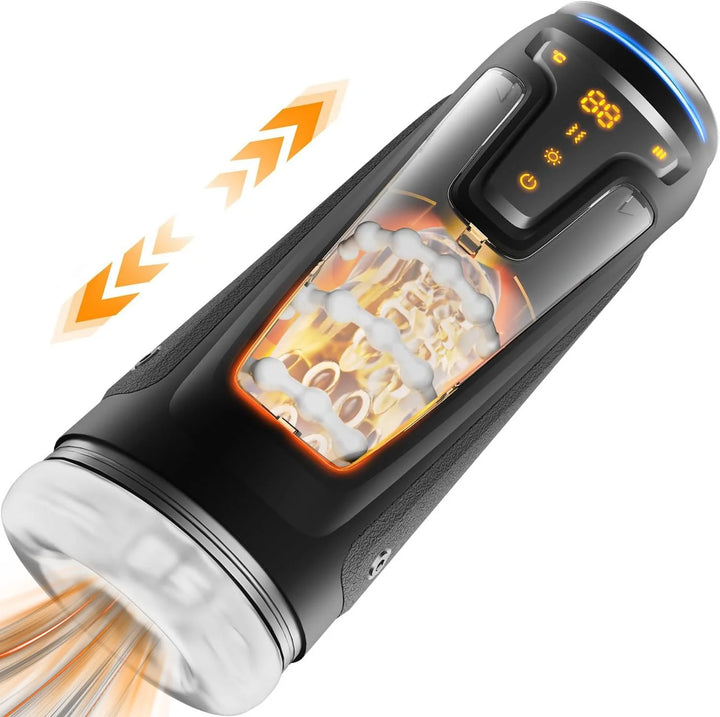 Male Masturbator Sex Toys for Men with 9 Vibrating,8 Thrusting Modes & 2 Heating Levels,Male Sex Toys Adult Toys Penis Pump Sex Toy,Adult Sex Toys