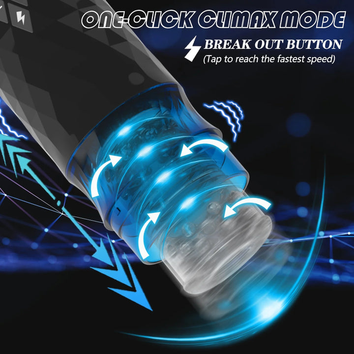 Male Masturbators Cup Sex Toys with Thrusting & Rotating Modes and Suction Cup, Automatic Stroker Adult Toy for Men Self Pleasure Masturbation
