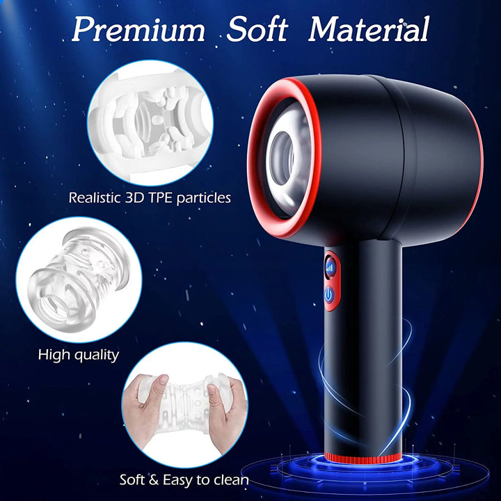 Automatic Male Masturbator, Male Masturbators Cup with 3 Thrusting Modes, Double Speed Magnetic Charging Sex Toys for Men, Open Ended Thrusting Pocket , Adult Sex Toys & Games