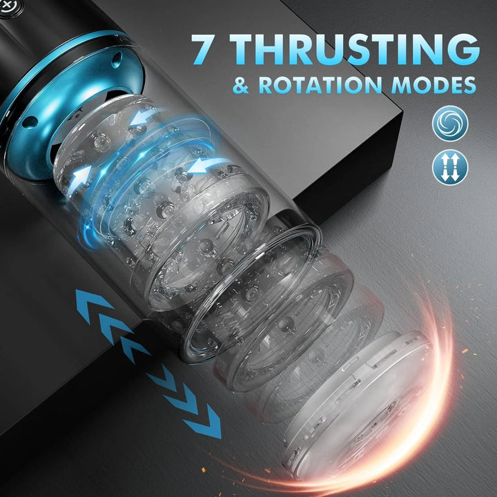 Male Masturbator Sex Toys for Men, Automatic Pocket Stroker with 7 Thrusting & Rotating
