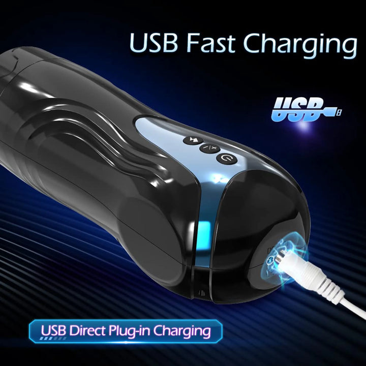 Male Masturbator, Automatic Male Stroker with 7 Thrusting Vibrating, Hands Free Electric Sex Toys for Men with Textured Sleeve, Male Sex Toys for Pleasure