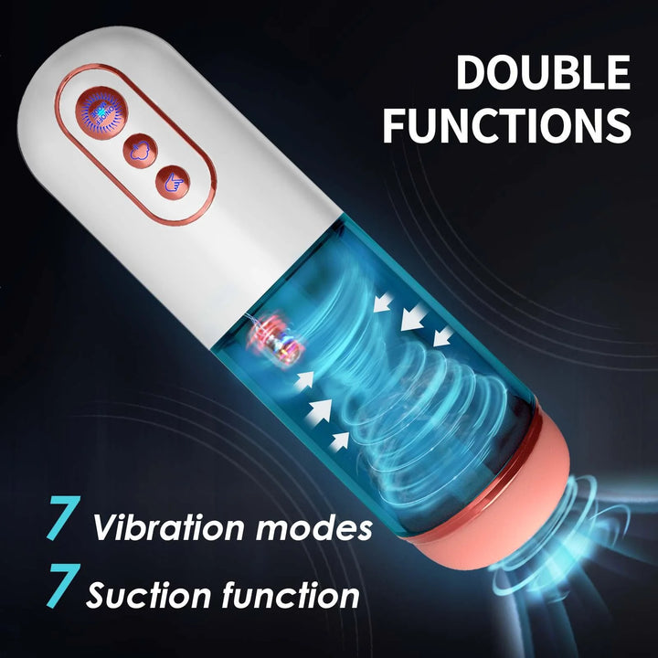 Automatic Sucking Male Masturbator Sex Toys for Men, Adult Electric Male Stroker with 7 Suction & Vibrating Modes