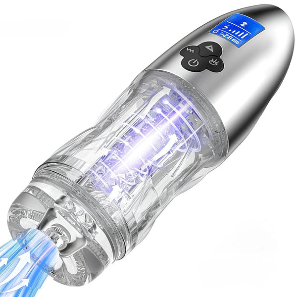 Automatic Male Masturbator, Masturbators Cup with 10 Vibrations & 7 Thrusting Modes Adult Sex Toys for Men