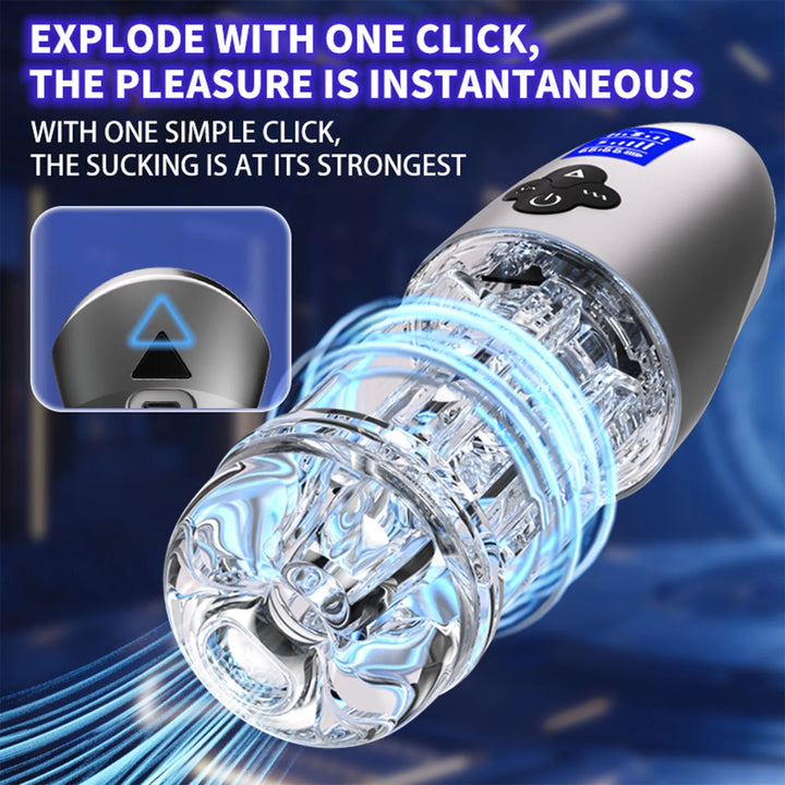 Automatic Male Masturbator, Masturbators Cup with 10 Vibrations & 7 Thrusting Modes Adult Sex Toys for Men