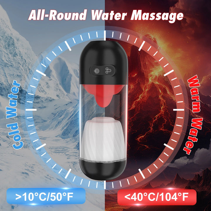 AYIYUN Automatic Male Masturbator, Fully Waterproof Male Masturbators APP Remote Control Sex Toy with Tongue Licking Vibration & 360° Rotation Modes, Stroker Adult Toys for Men