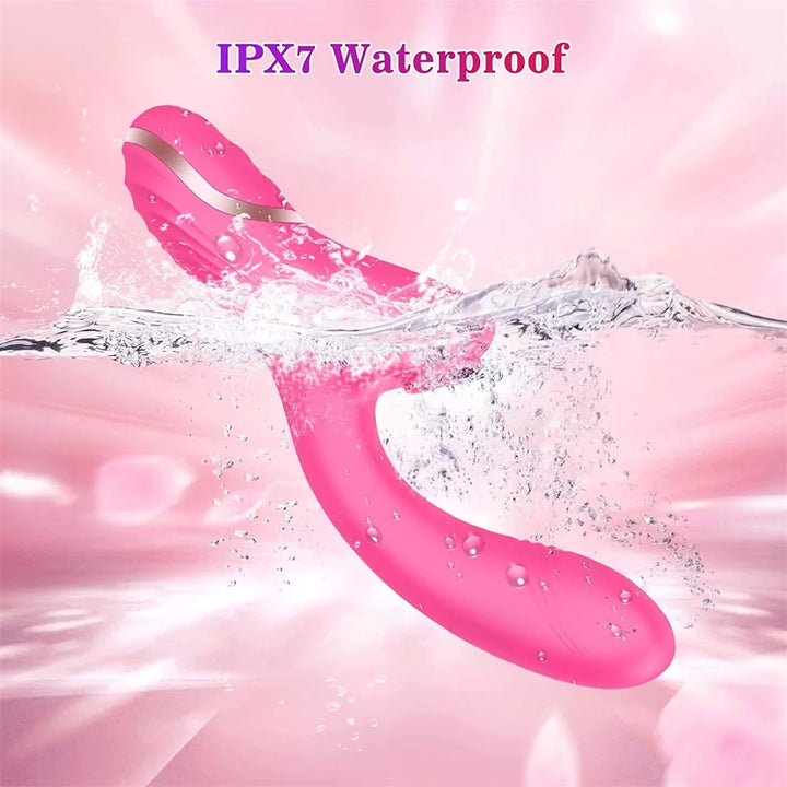 Vibrator Dildo for Women Sucking Clitoris Stimulator G-Spot Massager Adults Goods Sex Toys-Rose Red