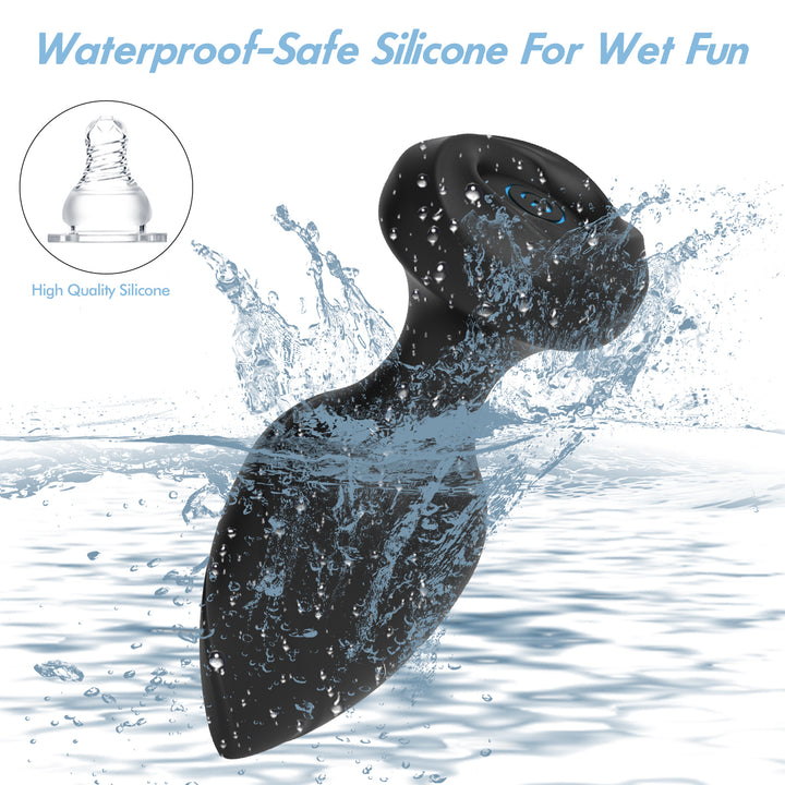 Anal Plug Sex Toys for Men Women Anal Toys Silicone Vibrating Butt Plug Vibrator with Remote Control 10 Modes, Prostate Massager Anal Adult Sensory Toys Male Anal Vibrator