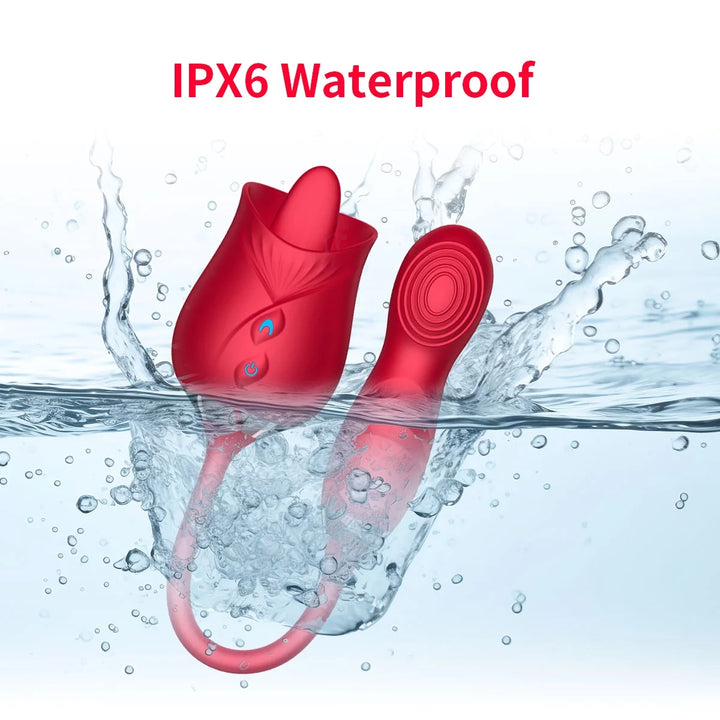 Rose Toys Vibrators for Women, Clitoral G Spot Vibrator for Female, Thrusting Dildos for Adult Couples Pleasure, Red.