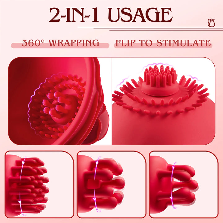 Sex Toys Nipple Toys Rotation,Sex Toy Sucking Stimulator Rose Sex Toy with 10 Rotation Modes
